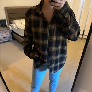 Forever 21 men black and brown flannel